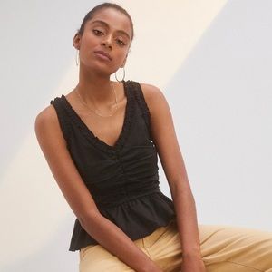 Anthropologie Remi Ruffled Peplum Tank Top